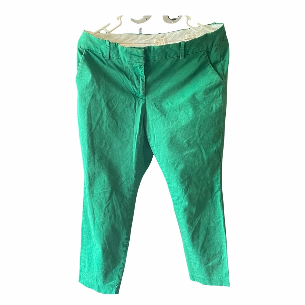 green J crew cafe capris pant